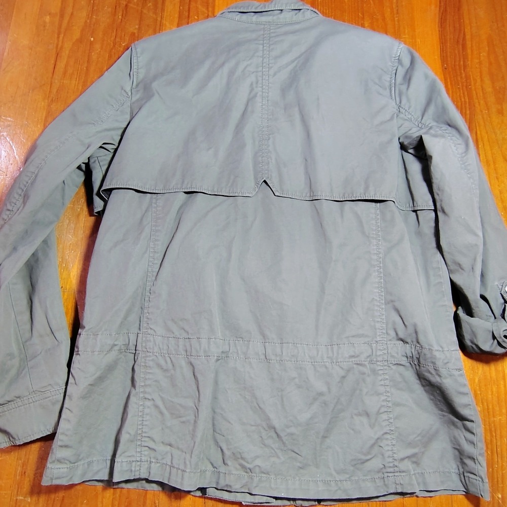 Women‎ Army Green Utility Jacket Drawstring Waist Field Coat Size M - Picture 10 of 11
